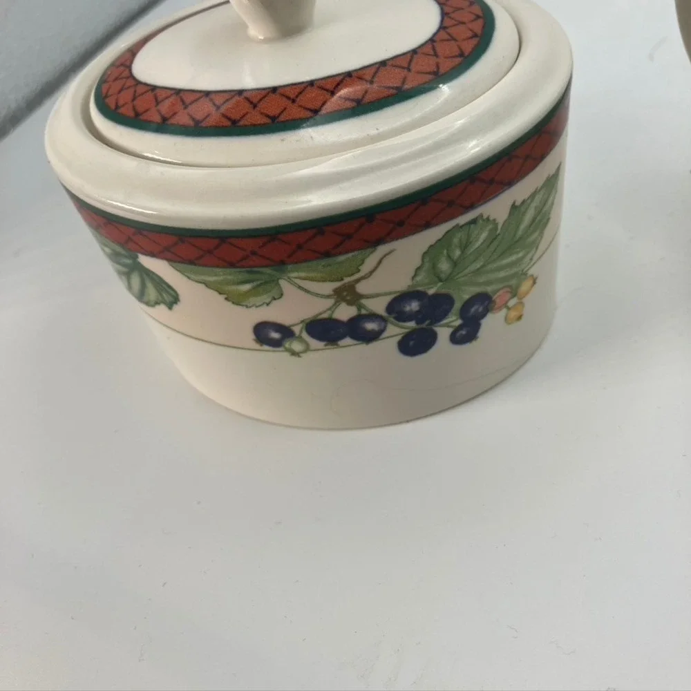 Johnson Brothers Autumn Grove Creamer & Sugar Set Made‎ in England Vintage 90's